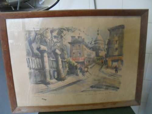 (ja) a MORNAY GIRARD -looks like an original waterpainting SIGNED BY HIM - PARIS - 34 x 47cm