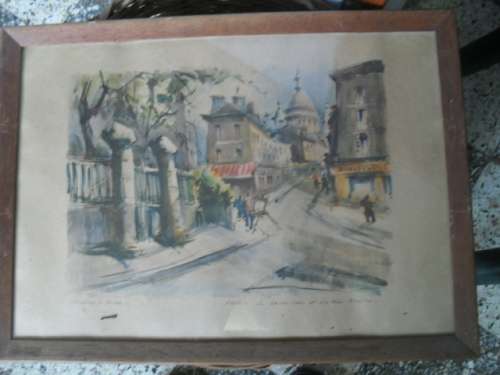 (ja) a MORNAY GIRARD -looks like an original waterpainting SIGNED BY HIM - PARIS - 34 x 47cm