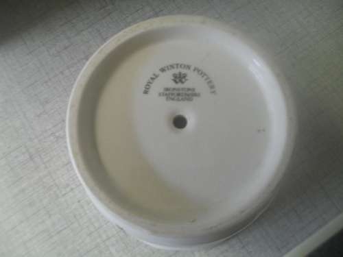 (fyr) a GORGEOUS ROYAL WINTON POTTERY IRONSTONE STAFFORSHIRE ENGLAND POT PLANTER - 11.5cm tall 12cm