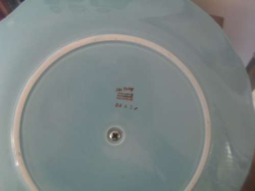 VINTAGE OLD FOLEY JAMES KENT STAFFORDSHIRE TWO TIER CAKE STAND 5443. -large plate 28cm wide