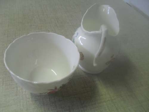 *#  VINTAGE`OLD COALPORT` SUGAR BASIN & CREAM /MILK JUG