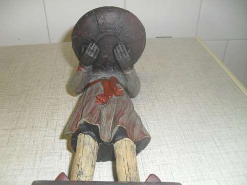 a TABLE TOP MINATURE DUMB WAITER - 25cm high base 7x7 cm