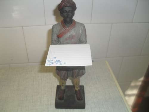 a TABLE TOP MINATURE DUMB WAITER - 25cm high base 7x7 cm