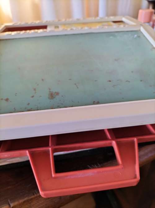 A VINTAGE COMPLETE FISHER PRICE SCHOOL DAYS DESK