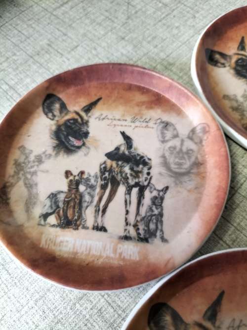4x KRUGER NATIONAL PARK MELMINE COASTERS