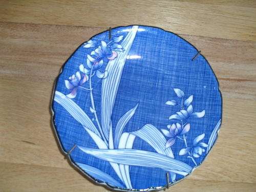 A Blue and white design wall hanging plate Chinese or Japanese?