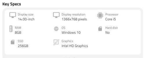 Awesome Dell Business notebook Latitude E5480 i5 7th Gen/8Gb DDR4/250 SSD/Win10 pro