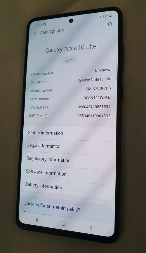 Genuine Samsung Galaxy Note 10 Lite 128Gb Dual SIM