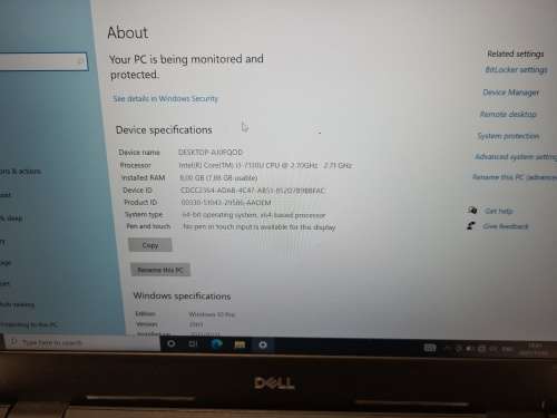 Dell Latitude 3490 Notebook  - Core i3-7th gen with 2 hard drives 256GB SSD/500Gb HD