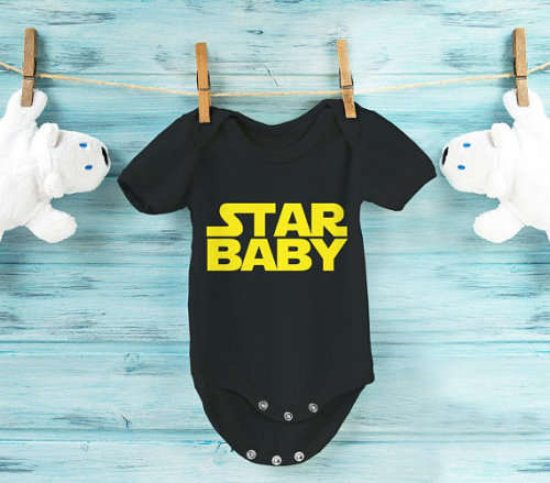 Star Wars Baby Onesie - Baby Grow - Baby bodyvest- Star BABY - The Dark Side Star Wars Onesie