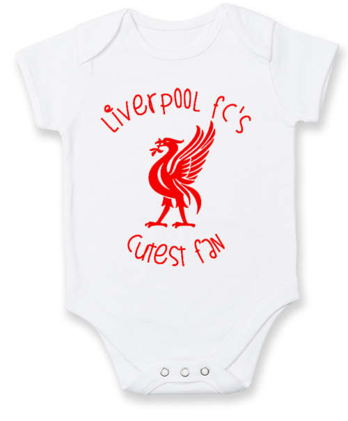 PERSONALISED LIVERPOOL FC Baby Grow with NAME & NUMBER/Liverpool FC's Cutest Fan Onesie