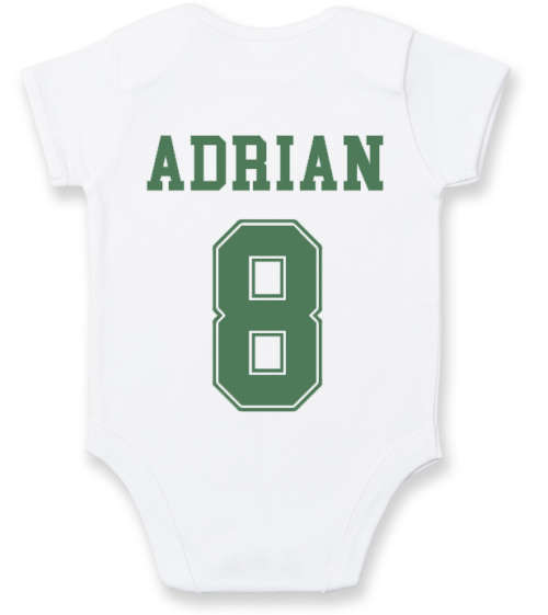 PERSONALISED SPRINGBOK RUGBY Baby Grow with NAME & NUMBER/GO BOKKE! / baby shower