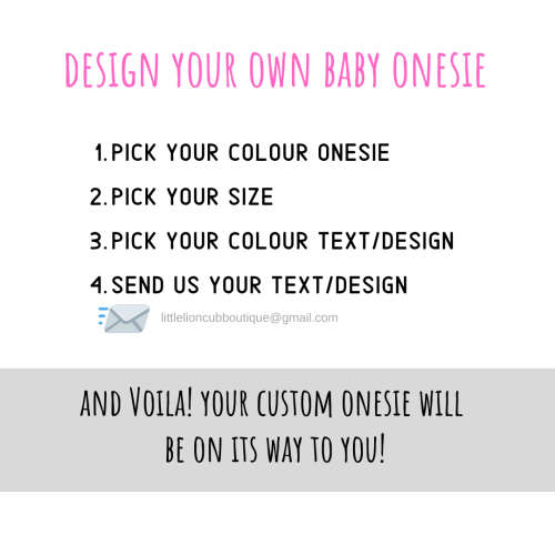 CUSTOM PERSONALISED/Baby Onesie/DESIGN YOUR OWN ONESIE/ Crawler/Bodyvest/Baby Clothes/Baby Grow