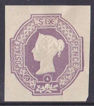 Great Britain Queen Victoria 6d embossed from stationery embossing attractive.