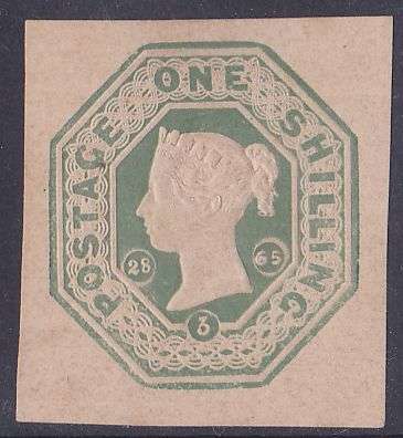 Great Britain Queen Victoria 1s embossed from stationery embossing attractive.