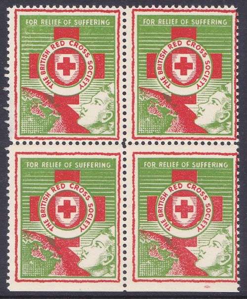 Rhodesia RAPT first joint issue with Red Cross 1955, block of (4).
