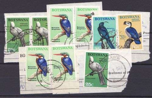 Botswana selection of good postmarks.