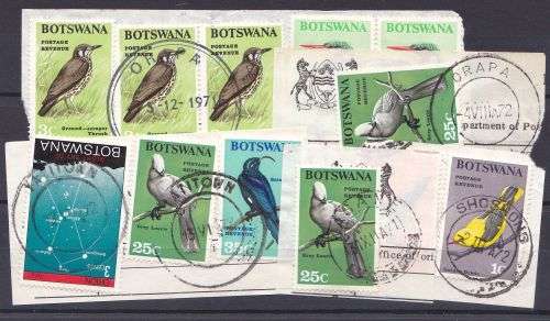 Botswana selection of good postmarks.