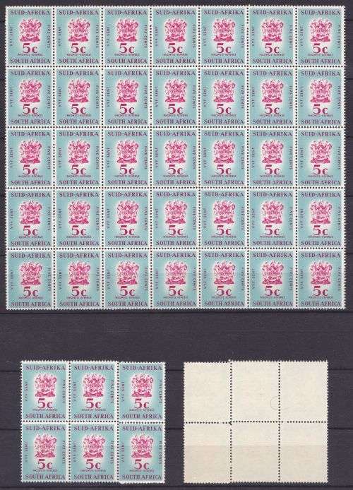 South Africa revenue large block plus perforation shift in 2x blocks mint.