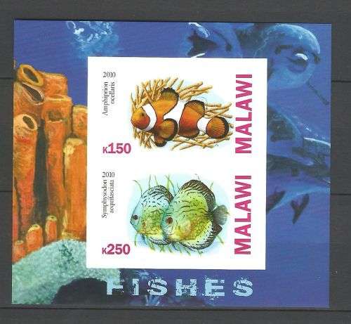 Malawi 2010 imperforated unissued stamps.