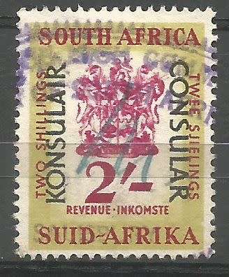 South Africa revenue CONSULAR 2s Coat of Arms.