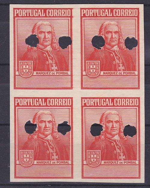 Portugual and Colonies imperforated proof block of (x4).