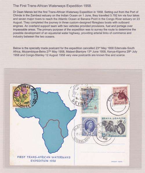 South Africa scarce 1958 Waterways Expedition cover.