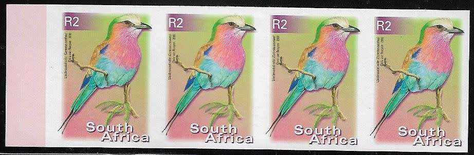 South Africa R2 imperforated strip of (x4) 7th definitive 2000 issue