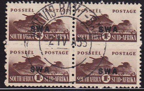 South West Africa variety missing frame top stamps.