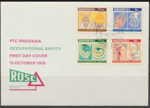 RHODESIA 1975 -   SACC 283/6  OCCUPATIONAL SAFETY FIRST DAY COVER