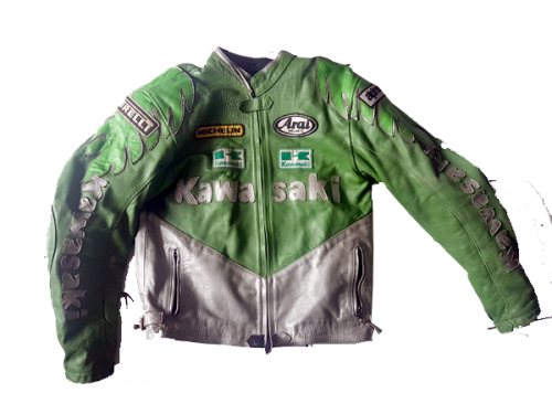 Kawasaki Leather Jacket Good Quality XL
