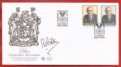 RSA FDC 4.9aS with genuine signature of State President PW Botha