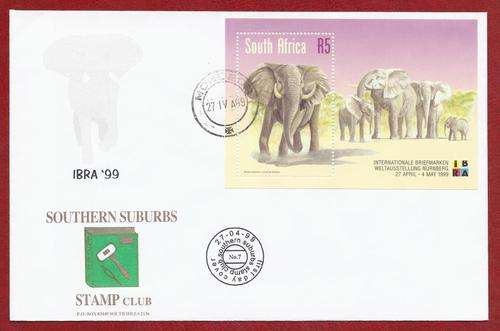 Limited Edition (only 17 printed) Rare SSSC FDC 7 - IBRA Elephant MS