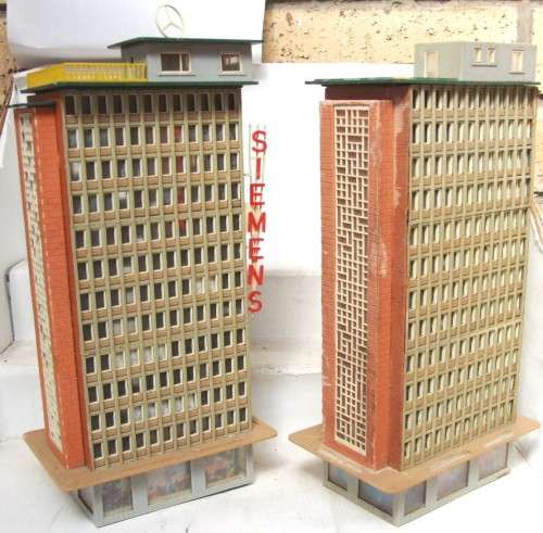 HO SCENERY: 14 Level Office Block/Shop Building one in good used condition the other for spares.