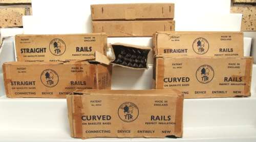 TRIX TTR OO : 50 Plus Vintage 3 Rail  Mixed Track in fair used boxed condition (W Germany)