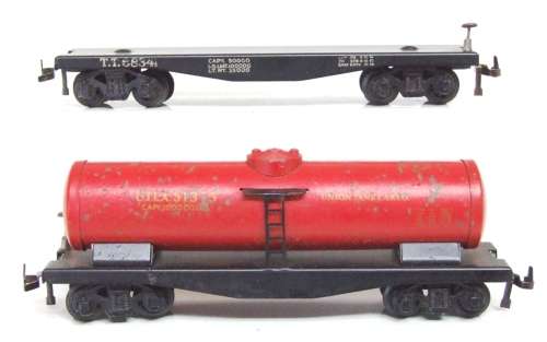 TRIX TTR OO: 2pc Rare 3Rail Vintage All Metal models in fair unboxed condition (England)