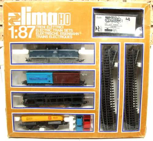 LIMA HO: Complete Vintage SNCF Freight Set (4507 SA) in fair boxed condition (Italy)