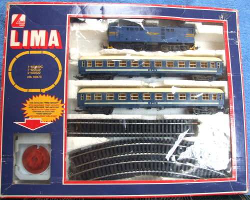 LIMA HO: Complete BLUE TRAIN Train Set (1034101) in good boxed condition (Italy)