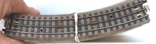 MARKLIN HO/OO: 12pc Vintage 3 Rail Metal Track (No number) in Fair un-boxed condition.(England)