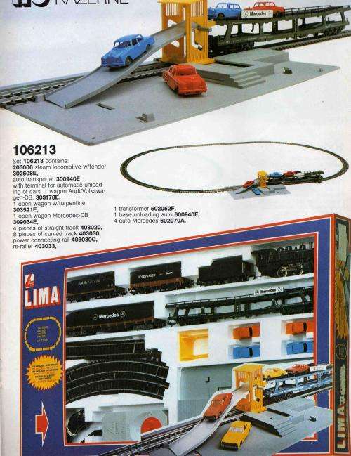 LIMA HO:  AUTO FREIGHT Train Set (106213) in good boxed (No Cover) condition (Italy)