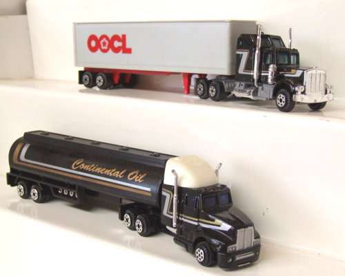 TRUCK HO/OO: 2 x  Horse and Trailers in fair used & un-boxed condition (China)