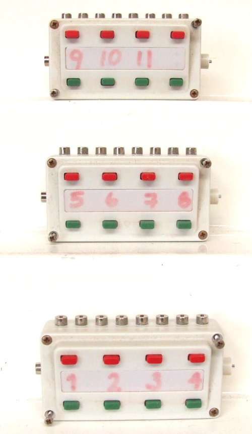 MARKLIN HO:  3pc C-Type Track Turnout Switch boxes(4 sets) in good un-boxed condition.(Germany)