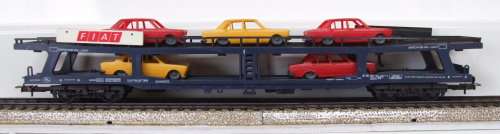 LIMA HO: RARE Auto transporter with 5x FIAT Car Load in good used & un-boxed condition (Italy)