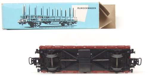 MARKLIN HO:Rare 3-rail AC Low-sided  Freight Wagon(4607) in good used & boxed condition (Germany)