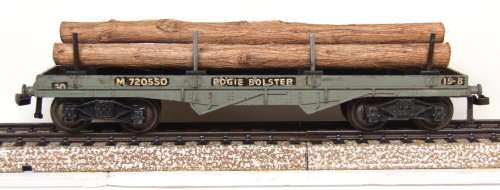 HORBY DIABLO OO/HO: Vintage 3rail Low Bed  wagon with Log load in good un-boxed condition (England)