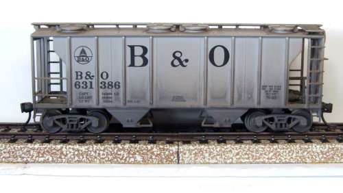 ATLAS HOPPER HO: B&O 2 Bay Weathered Closed Grain Hopper in good un-boxed condition(China)