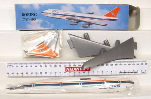 SAL PASSENGER AIRCRAFT: Boing 747-400 Model with Stand in Like New Unassembled condition(Taiwan)