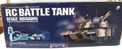 1:24 RC BATTLE TANK: Original HengLong Fully Functional MI-A2 ABRAMS Tank in Good condition(China).