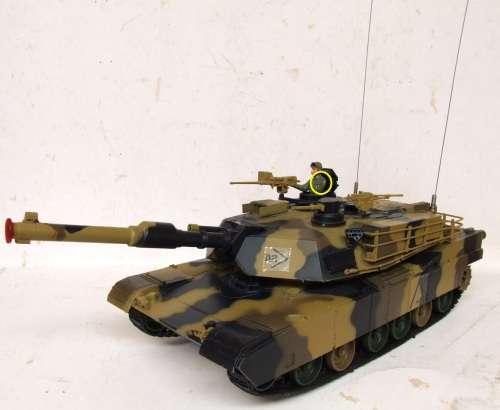 1:24 RC BATTLE TANK: Original HengLong Fully Functional MI-A2 ABRAMS Tank in Good condition(China).