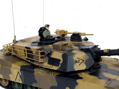1:24 RC BATTLE TANK: Original HengLong Fully Functional MI-A2 ABRAMS Tank in Good condition(China).